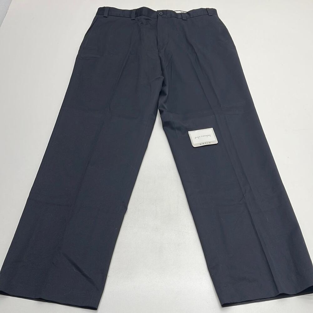 ALEX CANNON Men’s 35 x 32 Black Cotton Dress Pant